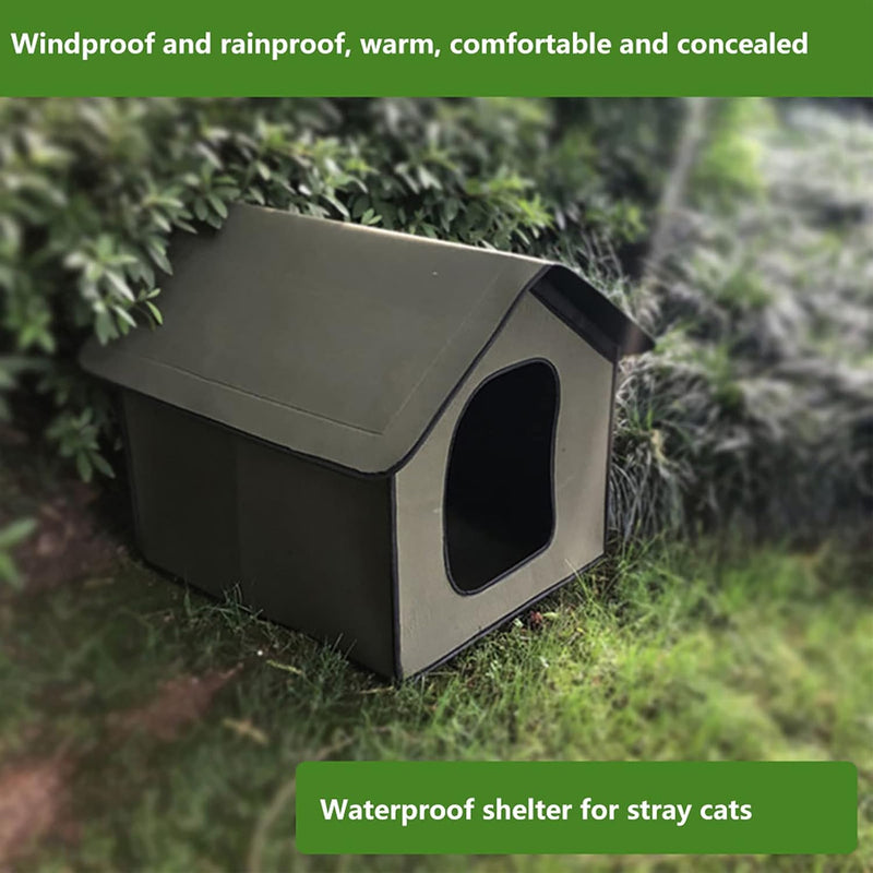 Pet Outdoor Villa - Waterproof & Rainproof Dog & Cat House, Collapsible & Foldable Pet Shelter