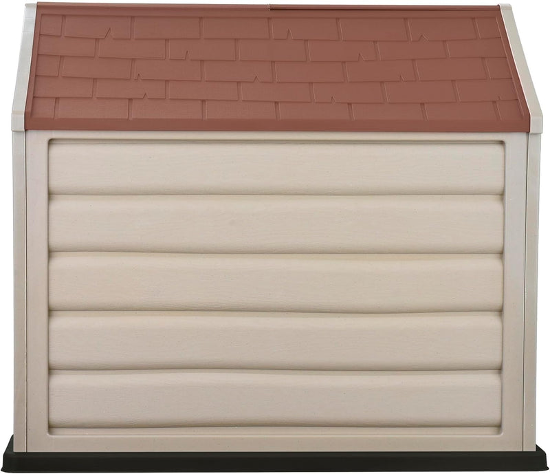 Garden Store Direct Dog Kennel House Shelter Weather & Water Resistant, Easy Assembly, with Two Sizes (Terracotta Roof, Small)