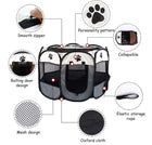 Foldable cats, dog kennels, cats, dogs, delivery rooms, pets, octagonal cages, breathable fences, tents, claw-resistant (GREY)