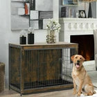 3 Sizes Dog Crate Wooden Kennel Sofa Table End Table Beautiful Furniture Indoor