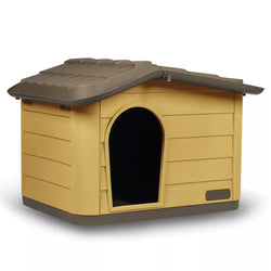 Plastic Dog House Pet Kennel Shelter for Small Medium Size Dogs Indoor Outdoor
