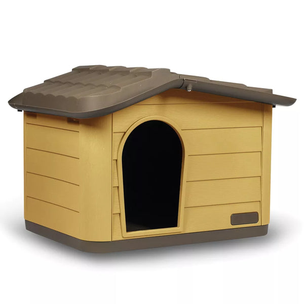 Plastic Dog House Pet Kennel Shelter for Small Medium Size Dogs Indoor Outdoor