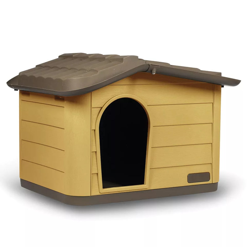 Plastic Dog House Pet Kennel Shelter for Small Medium Size Dogs Indoor Outdoor
