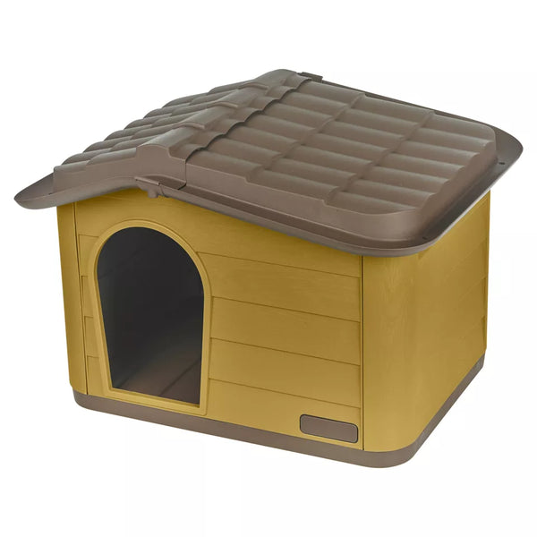 Plastic Dog House Pet Kennel Shelter for Small Medium Size Dogs Indoor Outdoor