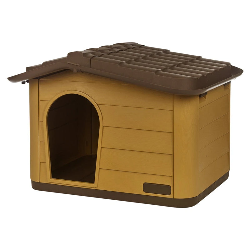 Plastic Dog House Pet Kennel Shelter for Small Medium Size Dogs Indoor Outdoor