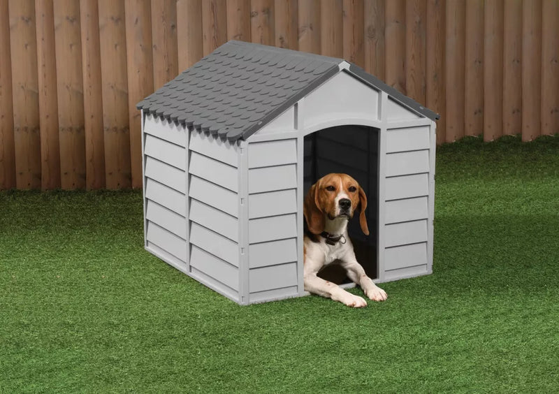 Garden Store Direct New Dog Kennel Shelters in Grey Tone, (Small)