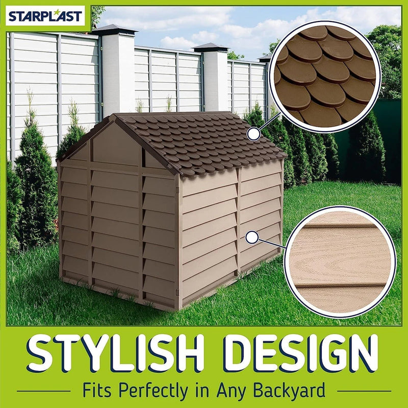 Starplast Large Heavy Duty Plastic Dog Kennel Pet Shelter PLASTIC DURABLE OUTDOOR