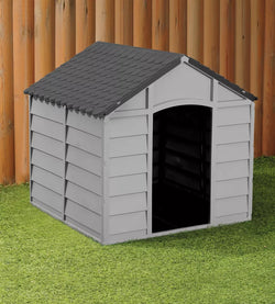 Garden Store Direct New Dog Kennel Shelters in Grey Tone, (Small)