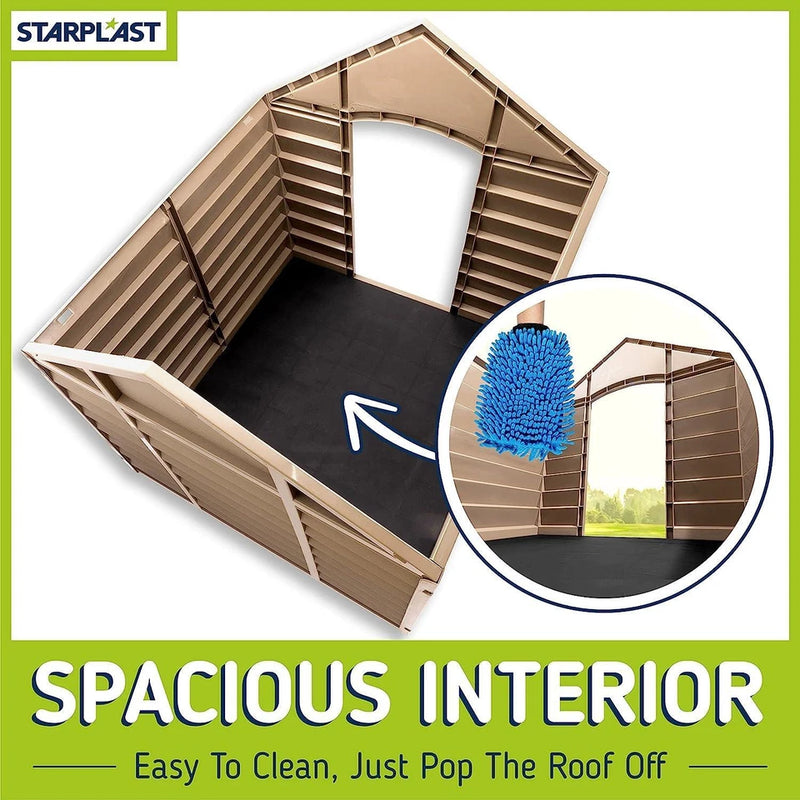 Starplast Large Heavy Duty Plastic Dog Kennel Pet Shelter PLASTIC DURABLE OUTDOOR